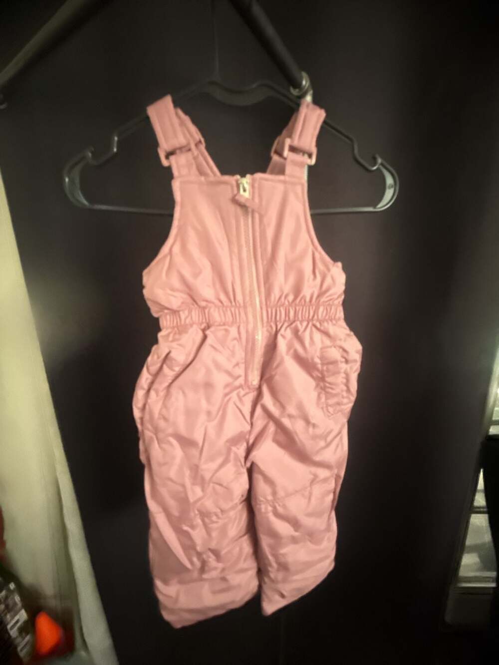 NWT Pink Platinum Snowsuit Set Size 24M Pink Heart Puffer Jacket Bib Overalls